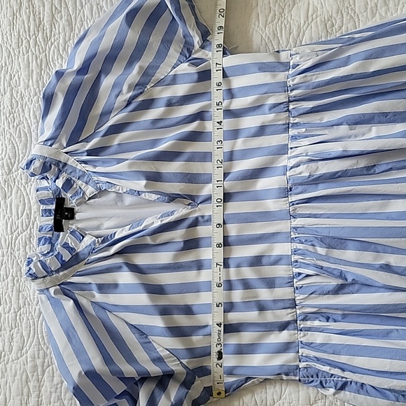 J. Crew Women's Tiered Popover Dress in Striped Cotton Poplin- Size S - Picture 10 of 15